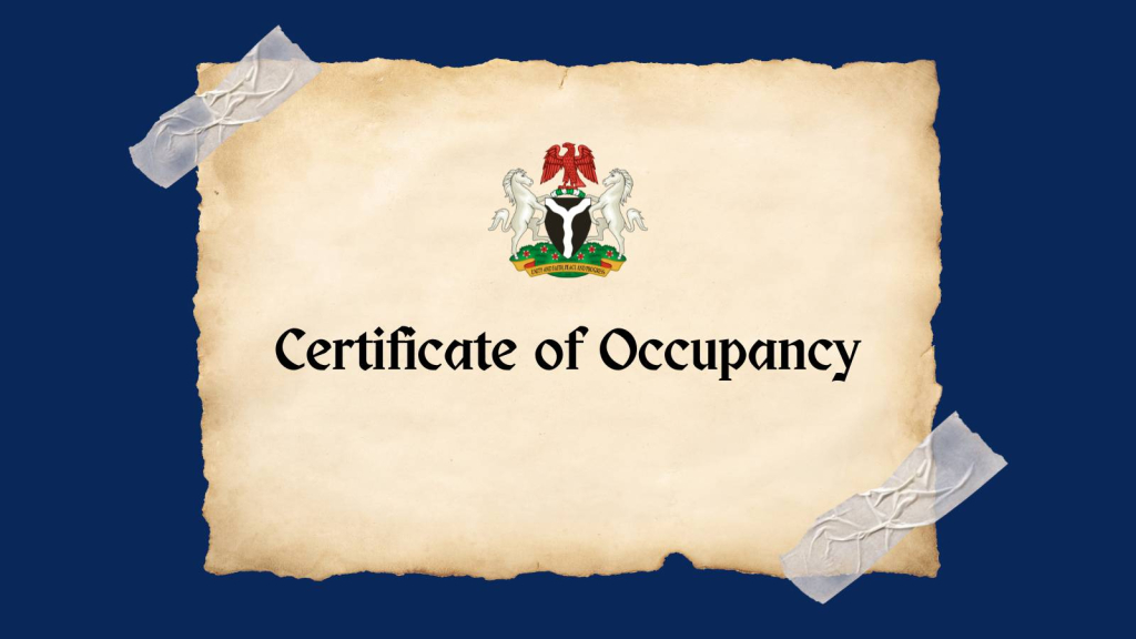 Certificate of Occupancy